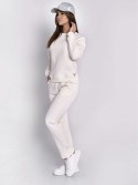 Insulated tracksuit for women sweatshirt and loose pants ecru FI762